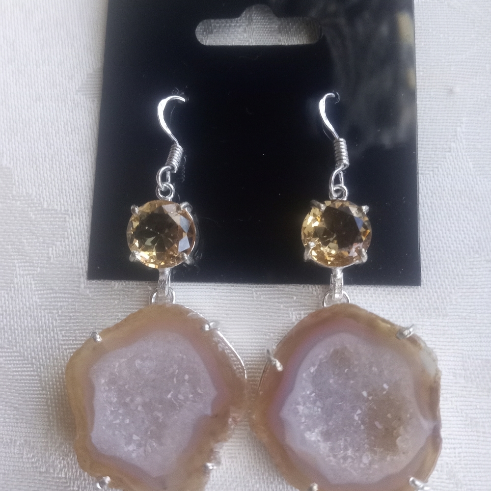 Geode earrings